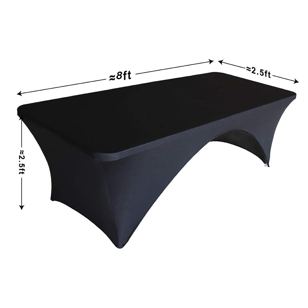 Spandex Rectangular Table Cover Washable Wrinkle-Resistant Stretchy for Events