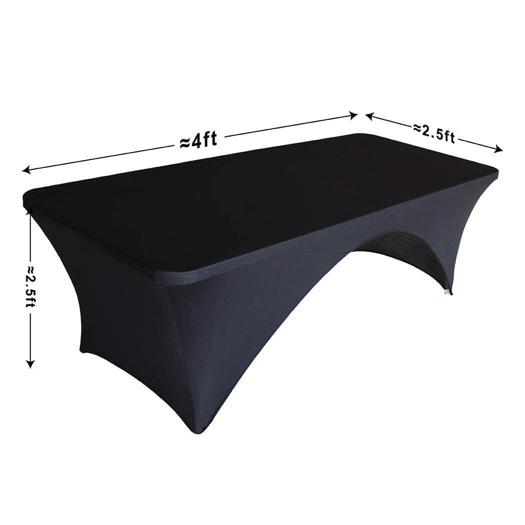 Spandex Rectangular Table Cover Washable Wrinkle-Resistant Stretchy for Events