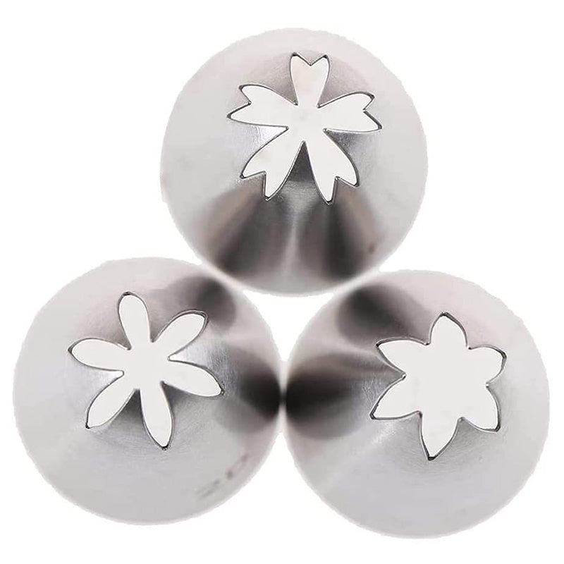 Tort va kek uchun 3 ta katta bezash uchun shpritslar to'plami