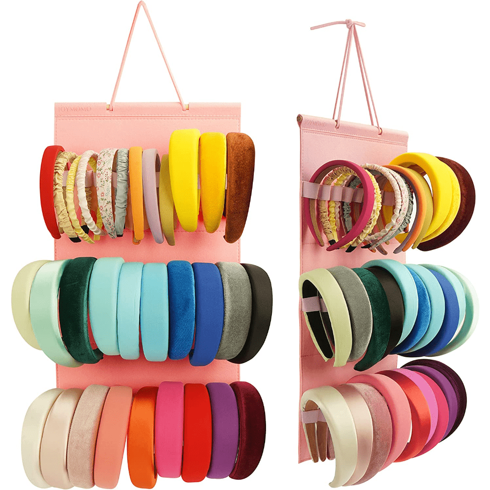 Organizador de diadema de fieltro para colgar, almacenamiento y soporte para accesorios de cabello