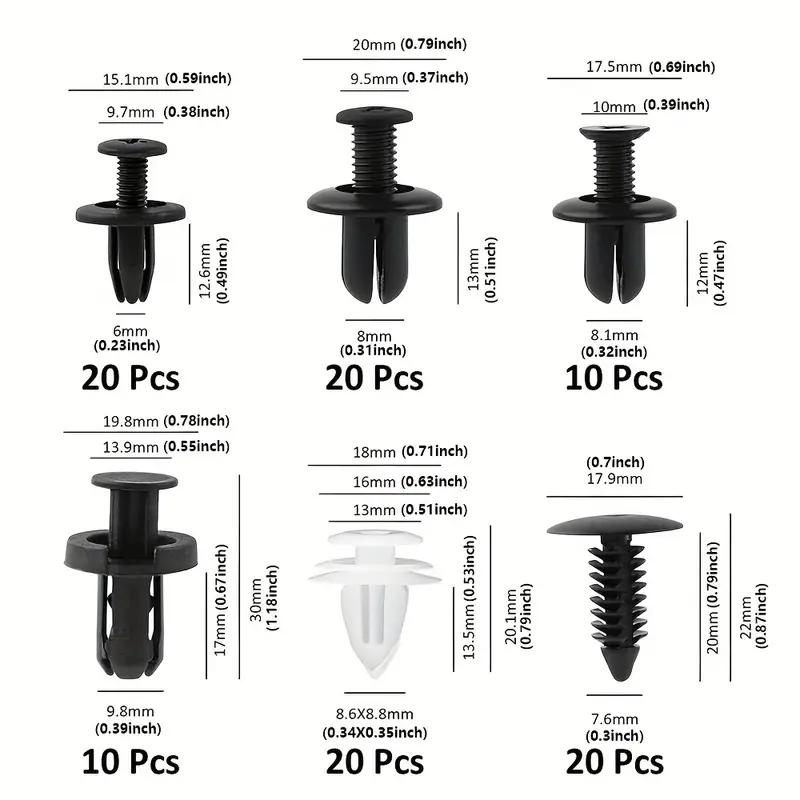 Universal Car Fastener Clips 100pcs Plastic Buckles for Auto Repairs
