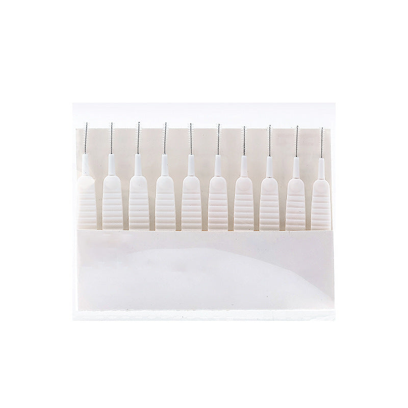 10pcs Shower Nozzle Cleaning Brush White Multifunction Bathroom Accessories