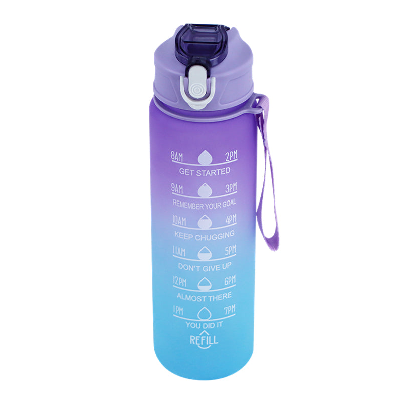 Water Bottle Set with Large Plastic Cup and Medium Cups 750ml