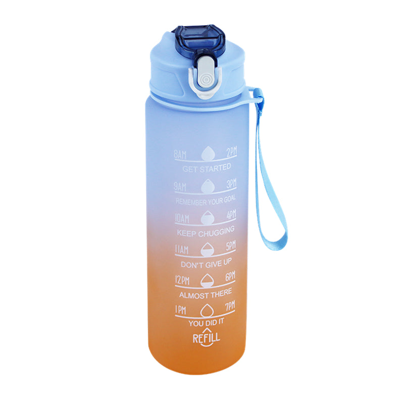 Water Bottle Set with Large Plastic Cup and Medium Cups 750ml