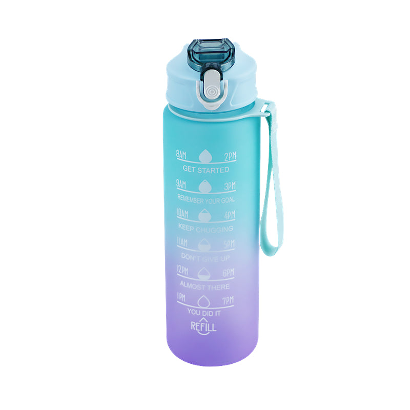 Water Bottle Set with Large Plastic Cup and Medium Cups 750ml
