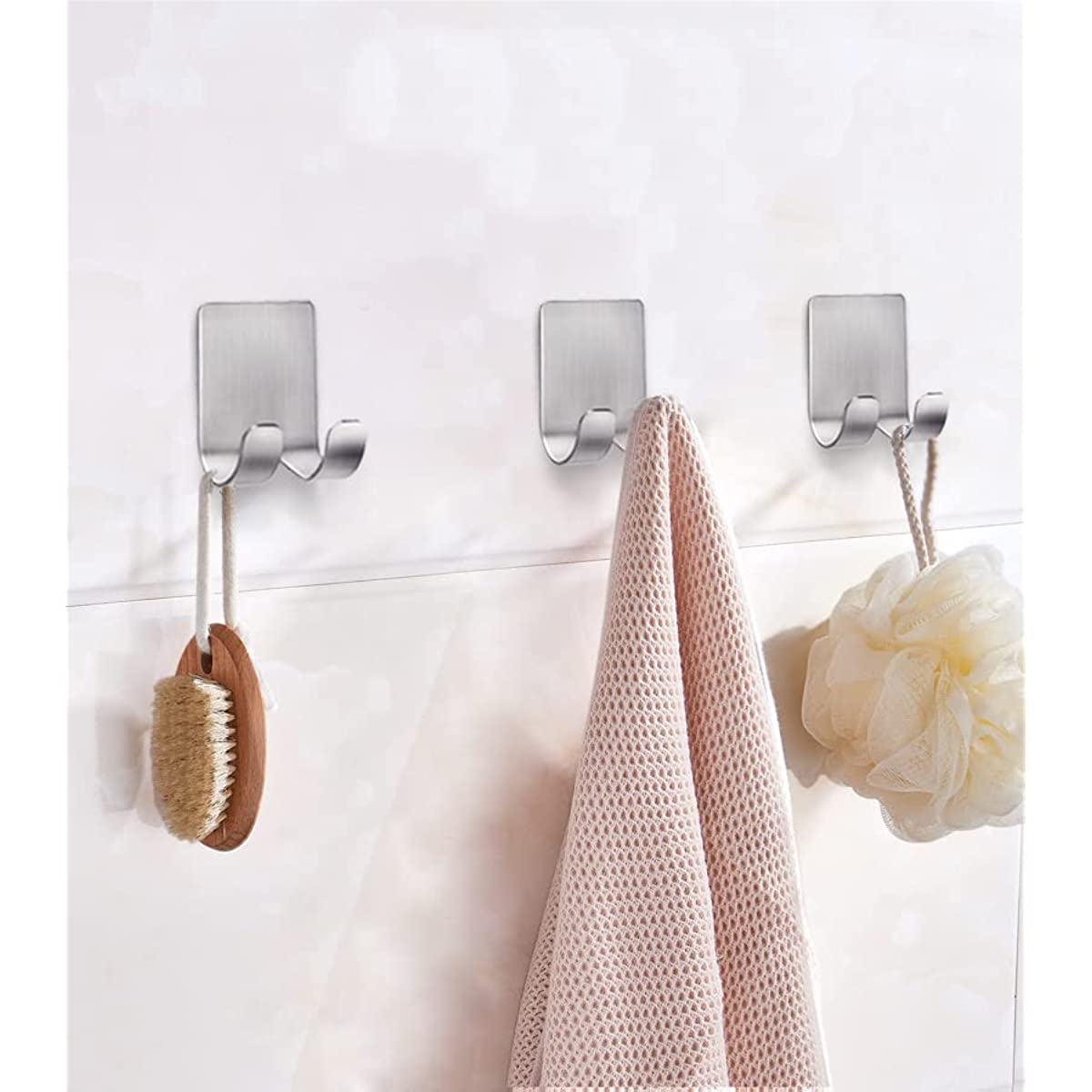 Stainless Steel Razor Holder Wall-Mounted Hooks for Bathroom Kitchen