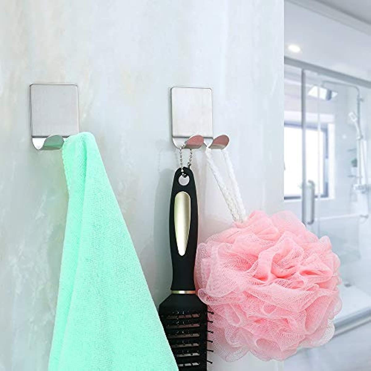 Stainless Steel Razor Holder Wall-Mounted Hooks for Bathroom Kitchen