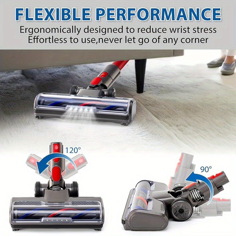 Dyson V7/V8/V10/V11/V15 changyutgich plastik pol cho'tkasi qo'shimchasi samarali plitka va yog'och tozalash uchun, zaryadsiz quvvat rejimi, batareya talab qilinmaydi