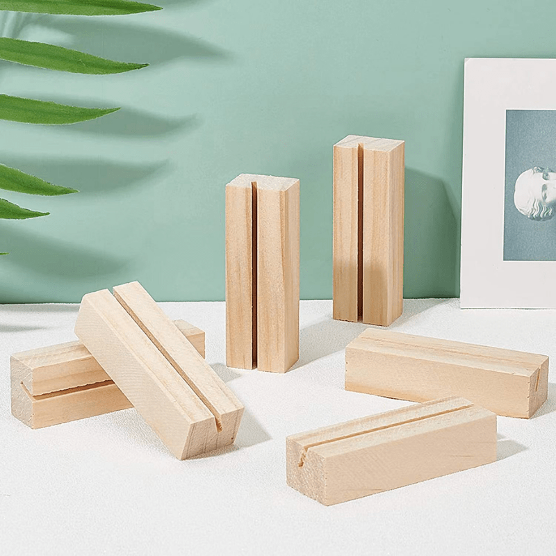 Wooden Jewelry Display Stand for Earrings 5-Pair Organizer Storage Holder