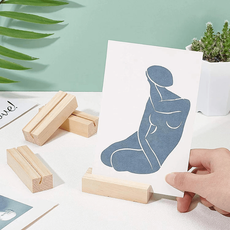 Wooden Jewelry Display Stand for Earrings 5-Pair Organizer Storage Holder