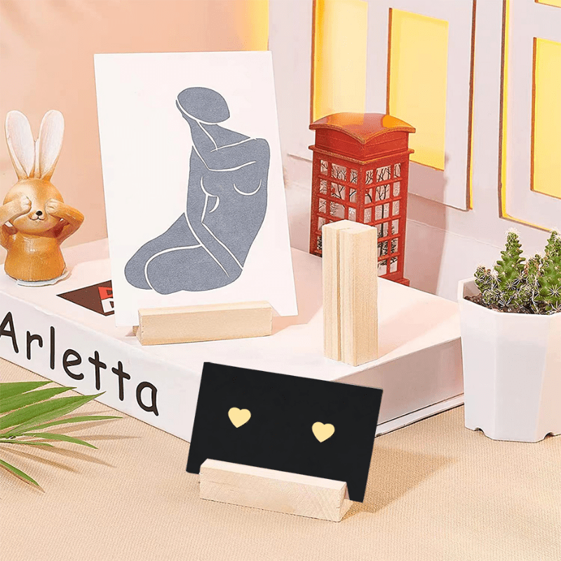 Wooden Jewelry Display Stand for Earrings 5-Pair Organizer Storage Holder