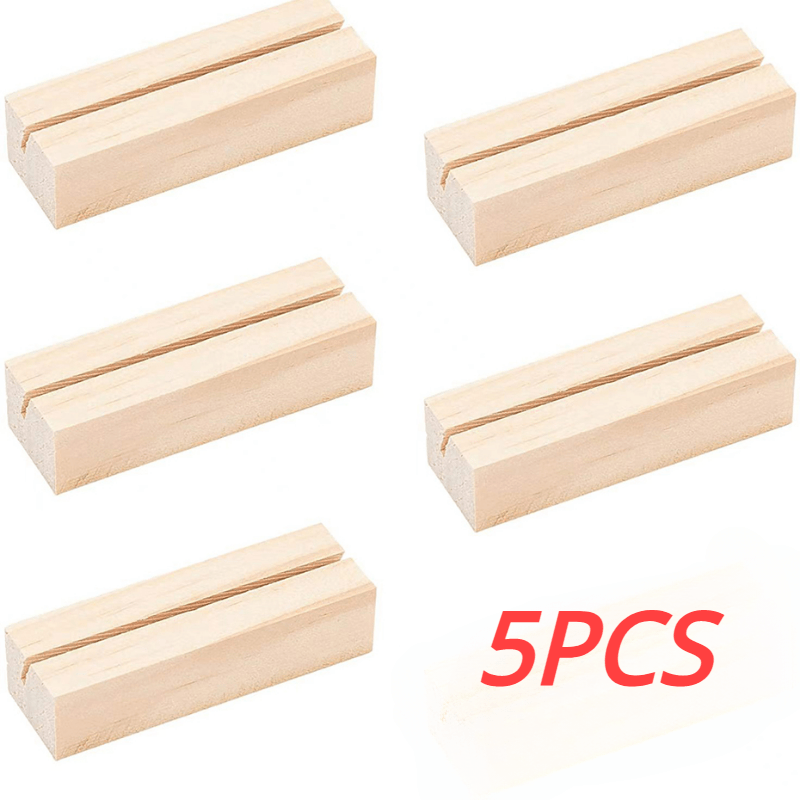 Wooden Jewelry Display Stand for Earrings 5-Pair Organizer Storage Holder