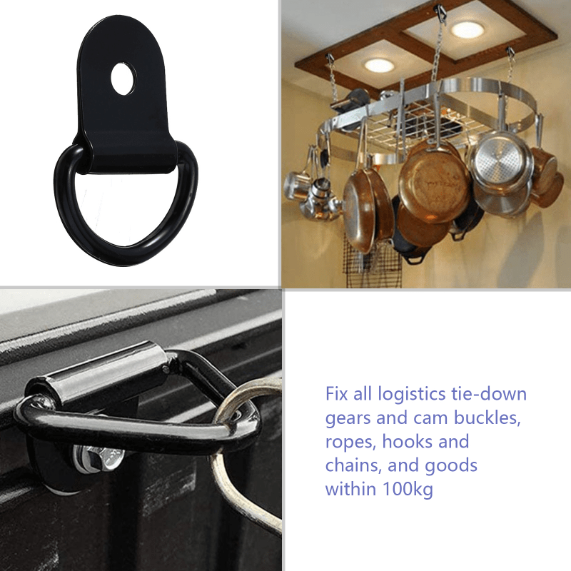 4/10 dona zanglamaydigan po'latdan D-shakl tortib olish uchun qulfni mahkamlash uchun ankalar, yuk halqalar, avtoulovlar uchun