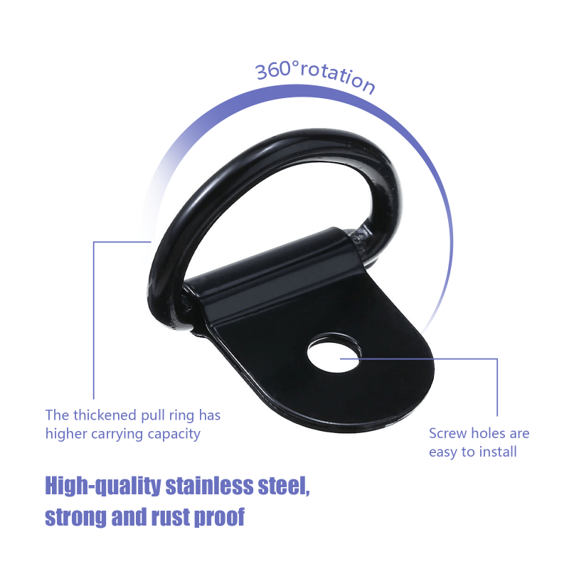 4/10 dona zanglamaydigan po'latdan D-shakl tortib olish uchun qulfni mahkamlash uchun ankalar, yuk halqalar, avtoulovlar uchun