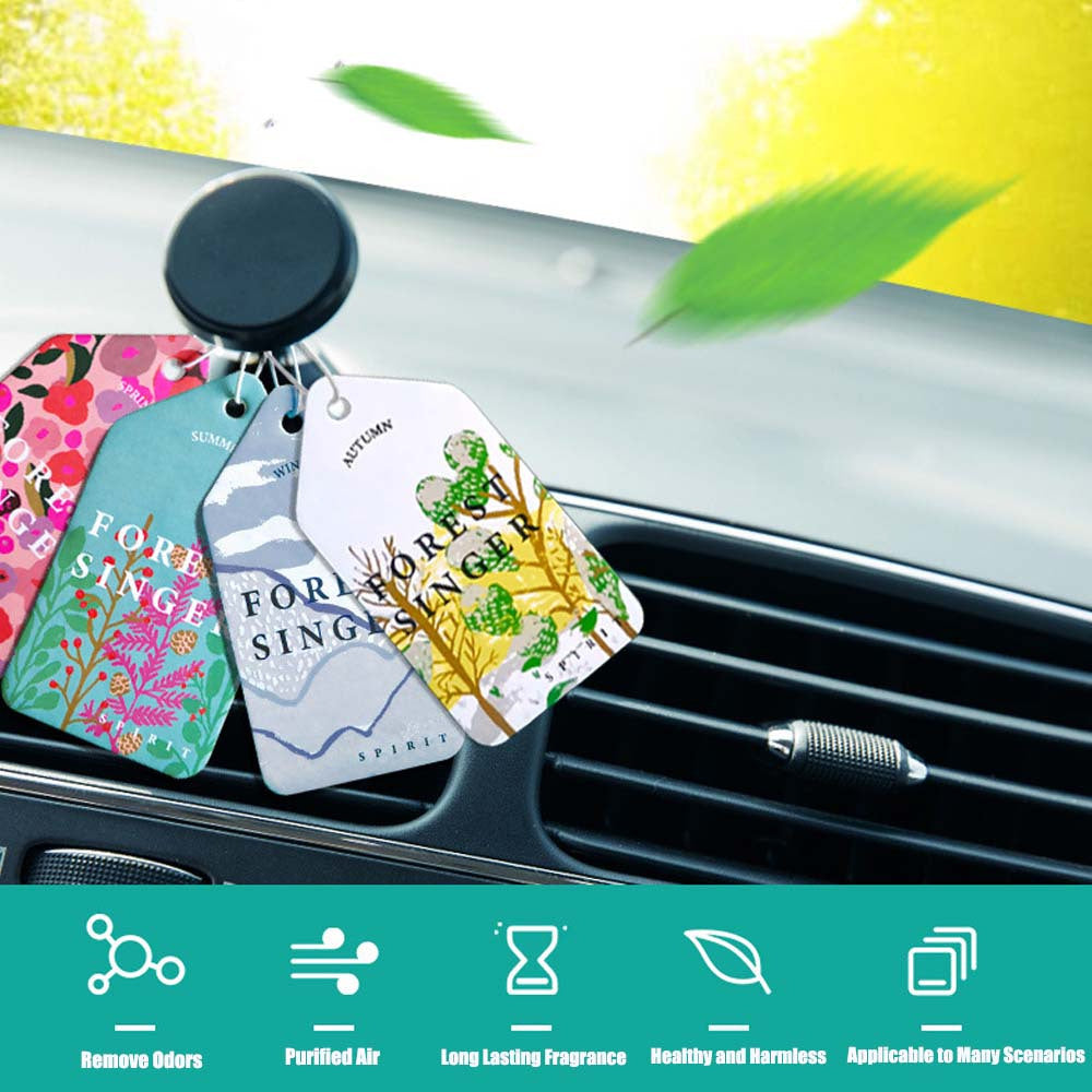 Car Air Freshener Set for Car Mirror Decoration Scent Cards Pack of 4 6 8