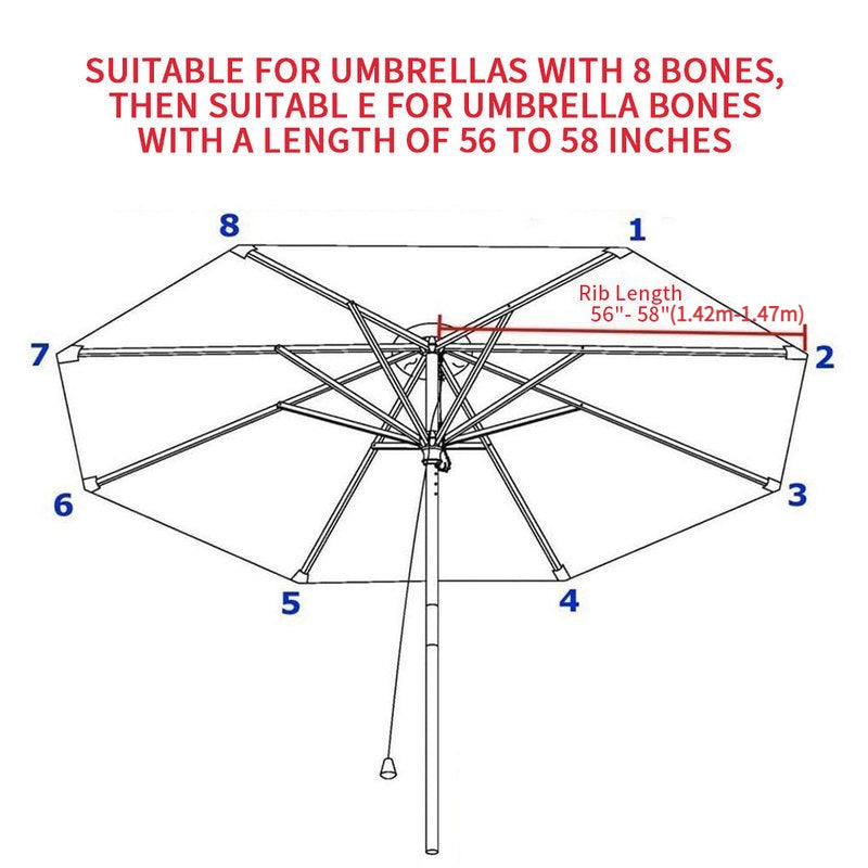 9.84ft Bej Suv o'tkazmaydigan UV-muhofaza qilingan Ochiq havoda foydalaniladigan soyabon qopqog'ini almashtirish uchun qopqoq