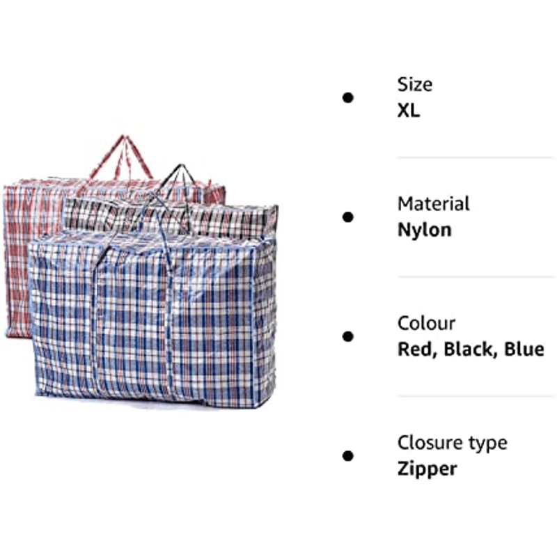 XL Heavy-Duty Reusable Moving Storage Bag for Clothing and Packing