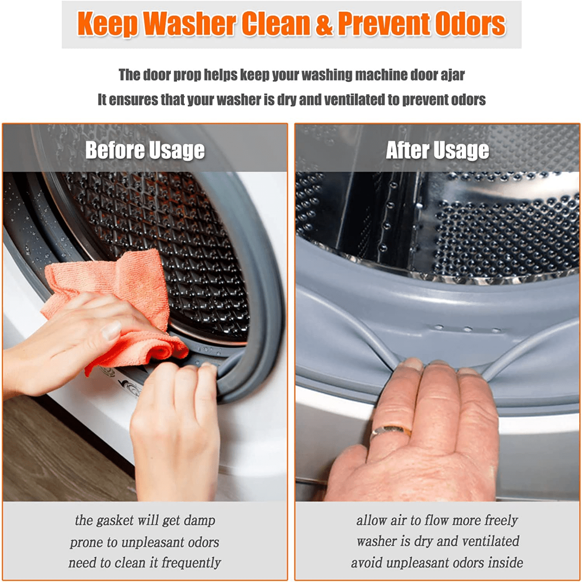 Front Door Washer Prop Magnetic Washer Door Stopper Flexible RV Washer Door Holder