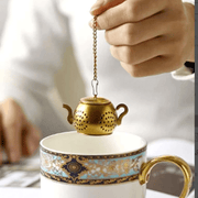 Golden Tea Strainer Stainless Steel Mesh Infuser for Loose Tea Leaves