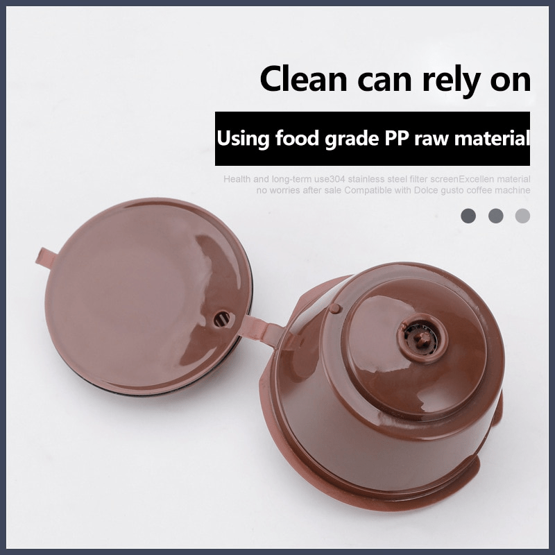 6-to'plam Qayta ishlatiladigan Qahva Kapsulalari Qayta to'ldiriladigan Plastik Filtr Pufakchalari Nescafe Dolce Gusto uchun