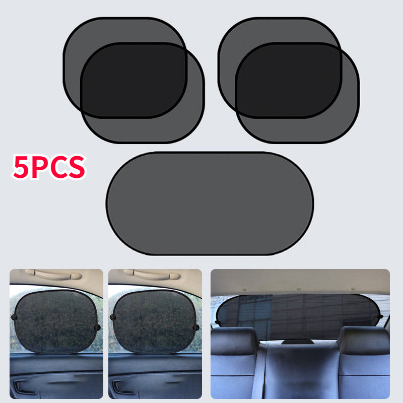 Car Sun Shade Set Polyester Mesh UV-Resistant Window Protectors