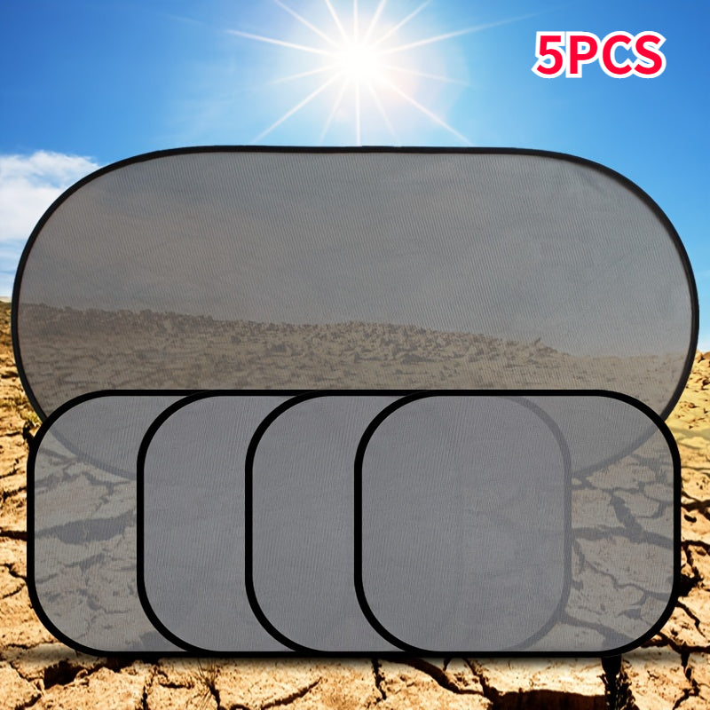 Набор солнцезащитных козырьков для автомобиля из полиэстера с сеткой, устойчивой к ультрафиолету, защитные накладки на окна