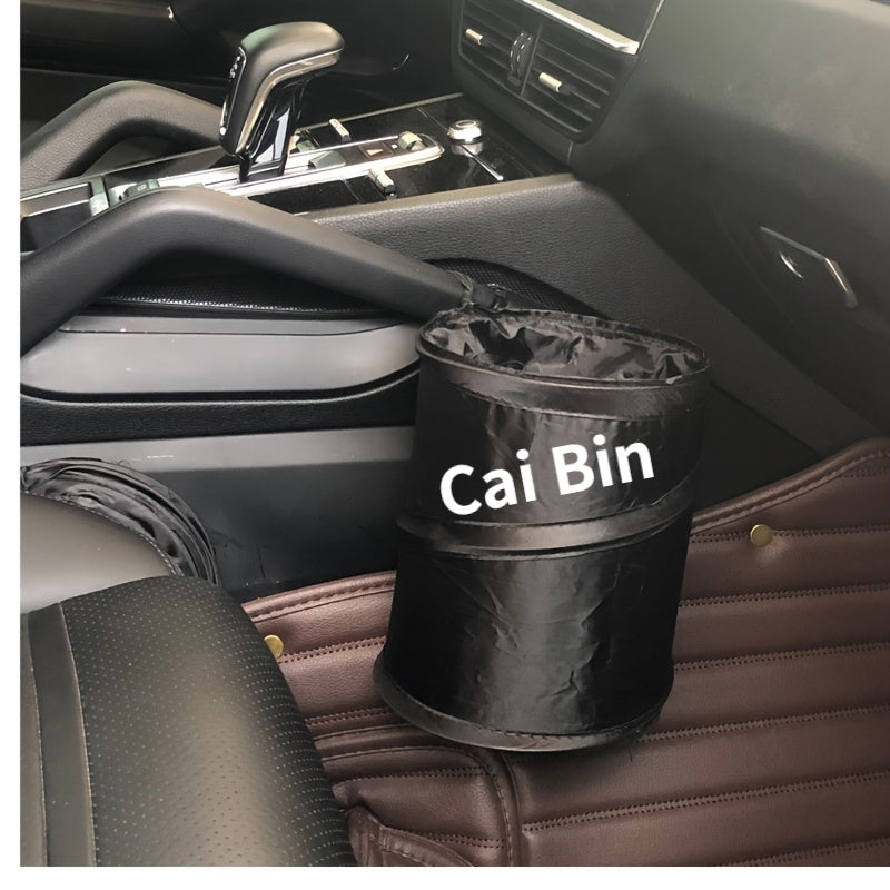 Avtomobil uchun oqilona yopiladigan qattiq qopqog'li axlat qutisi, oqib ketmaydigan axlat sumkasi bilan