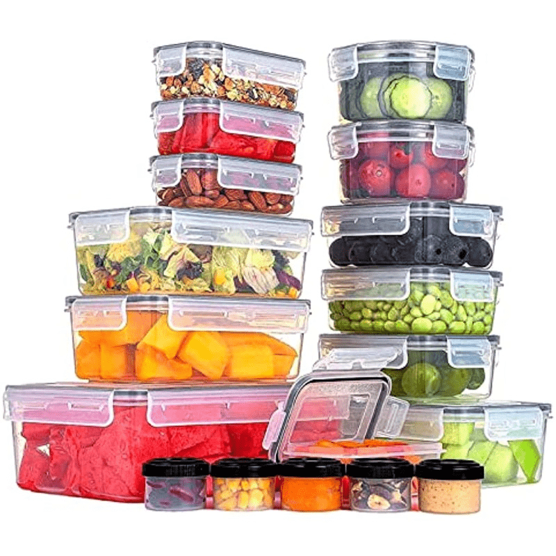 Food Storage Containers Set, Microwave Safe, Various Sizes for Fruits