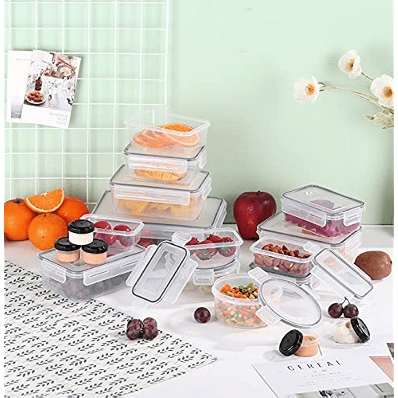 Food Storage Containers Set, Microwave Safe, Various Sizes for Fruits