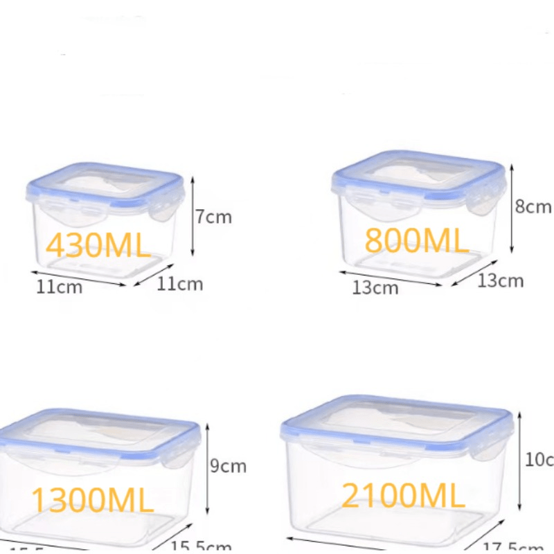 Food Storage Containers Set, Microwave Safe, Various Sizes for Fruits