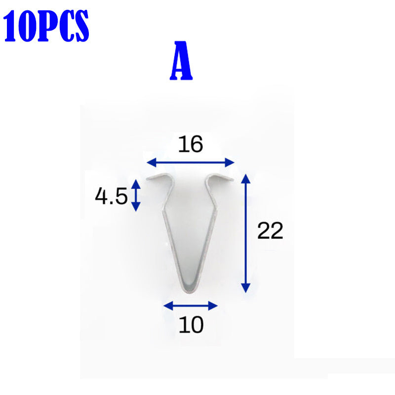 Car Door Trim Panel Clips Metal Interior Upholstery Retainers Rivets Pack