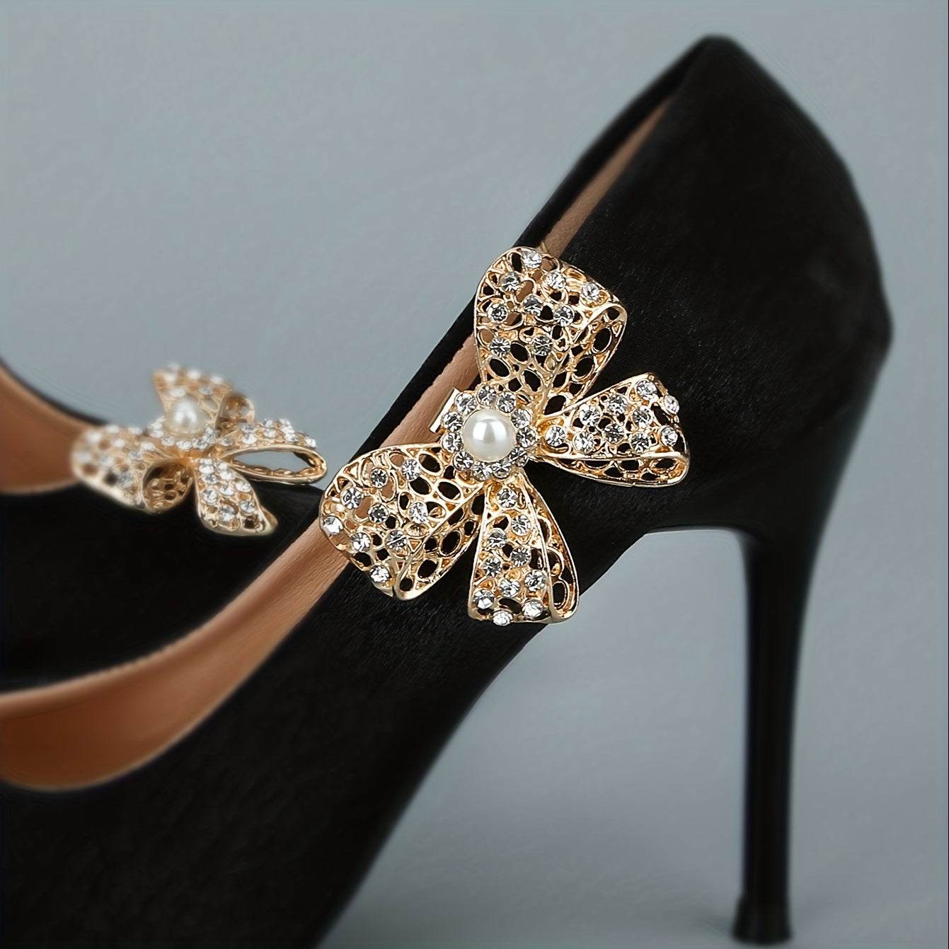 Women's Detachable Bowknot Shoe Buckles for High Heels Decoration