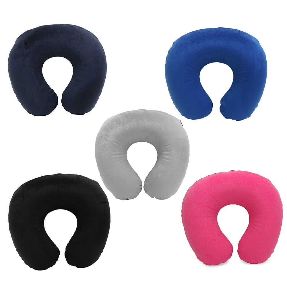 Memory Foam U-Shaped Travel Neck Pillow with Washable Cover