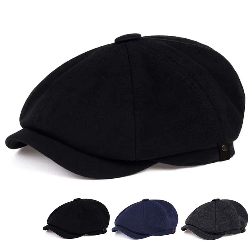 Unisex Lightweight Polyester Breton Cap Beret for Casual and Vintage Style