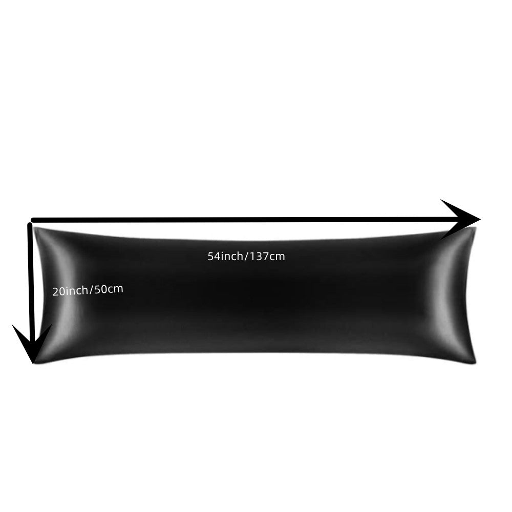 Black Long Body Pillowcase for Hair and Skin Protection Luxurious Material