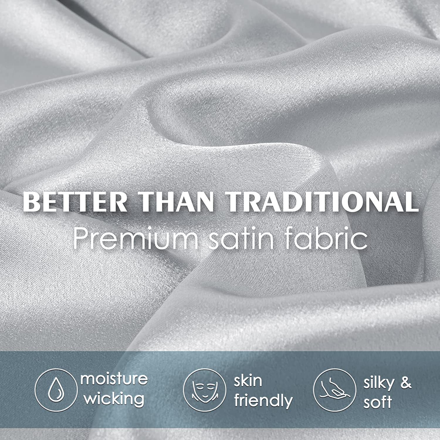 Black Long Body Pillowcase for Hair and Skin Protection Luxurious Material