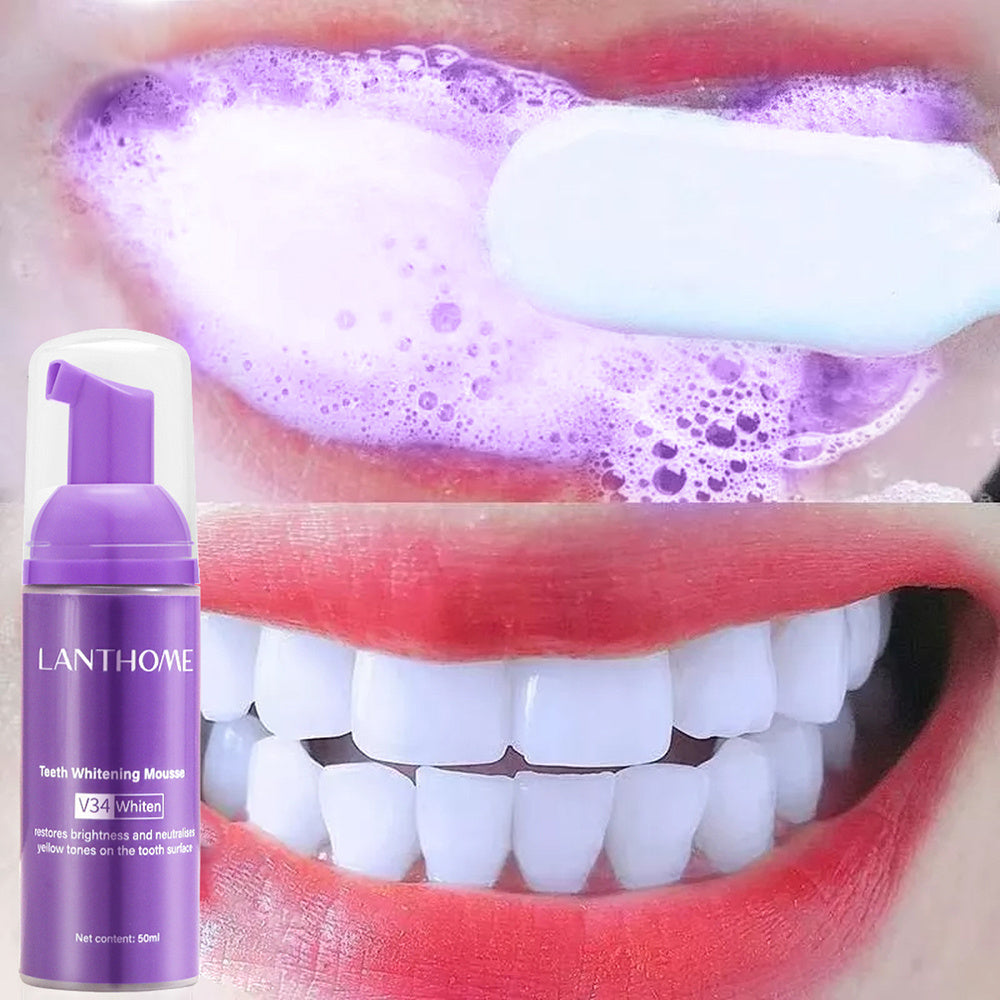 Purple Toothpaste for Teeth Whitening and Fresh Breath, Deep Cleaning