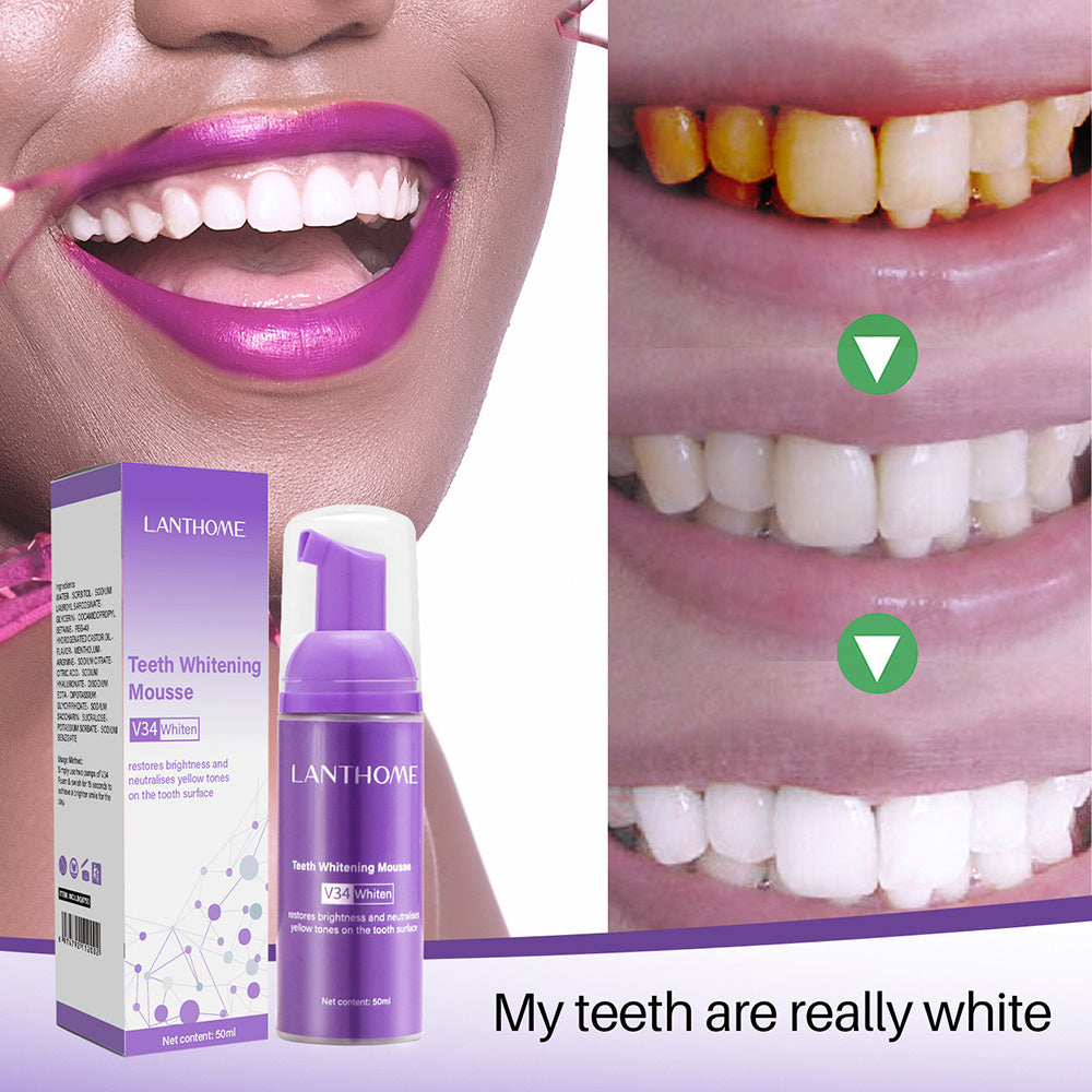 Purple Toothpaste for Teeth Whitening and Fresh Breath, Deep Cleaning