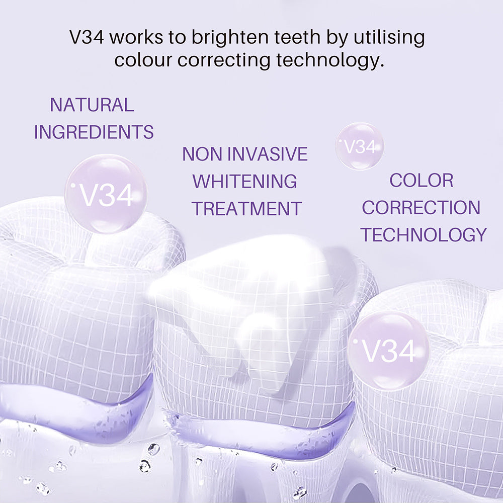 Purple Toothpaste for Teeth Whitening and Fresh Breath, Deep Cleaning