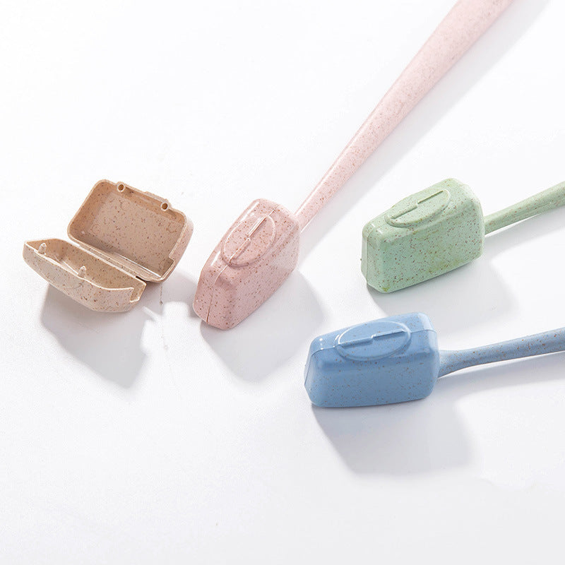 Set of 4 Toothbrush Head Covers and Portable Cases for Travel and Home