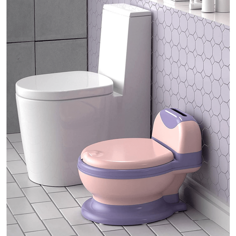 Kids Potty Training Toilet with Soft Seat Removable Potty Splash Guard Pink Blue