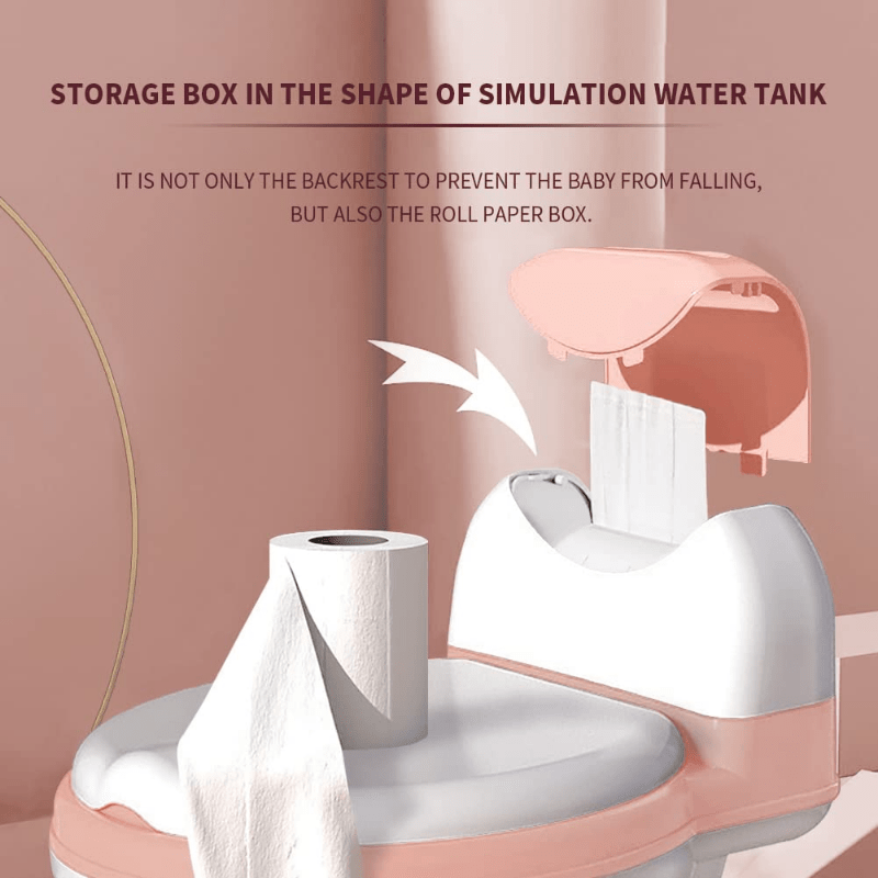 Kids Potty Training Toilet with Soft Seat Removable Potty Splash Guard Pink Blue