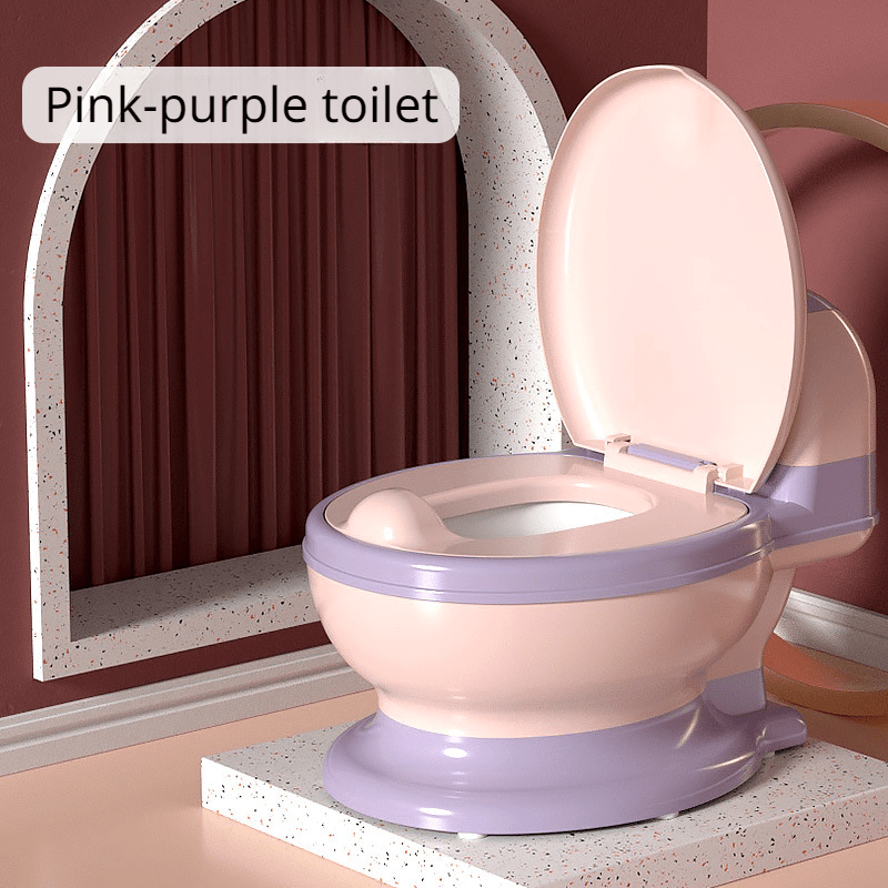 Kids Potty Training Toilet with Soft Seat Removable Potty Splash Guard Pink Blue