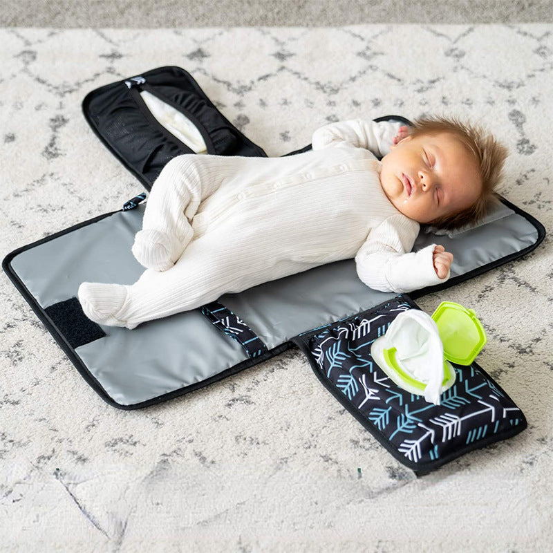 Portable Diaper Changing Mat Cover for Newborns with Changing Pad and Table