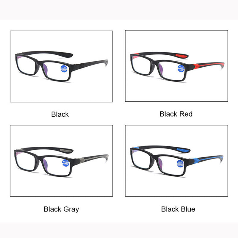 Erkaklar uchun o'qish uchun ko'zoynaklar Ultralight TR90 Presbiyopi Giperopi Optik ko'zoynaklar