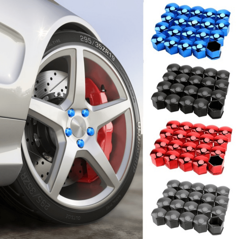 20 Pcs Wheel Nut Rim Cover 17mm Car Hub Screw Protection Anti-Theft