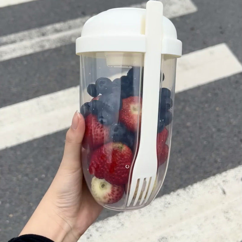 Gran batidora de ensalada de gran capacidad con soporte portátil para aderezos para picnics y almuerzos