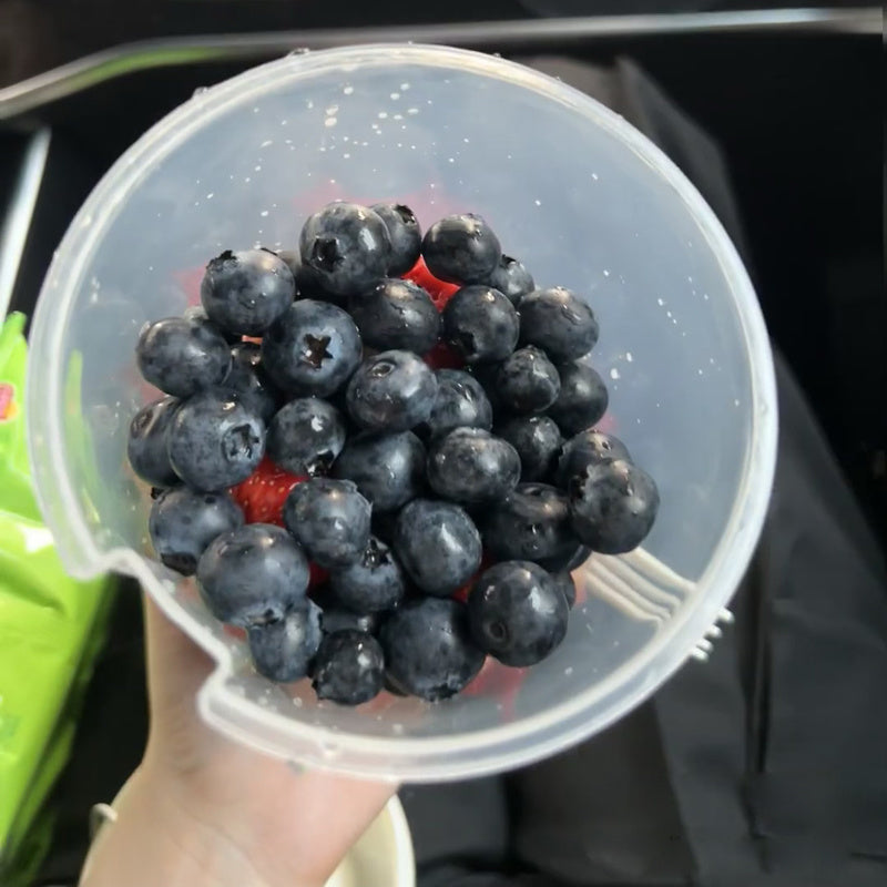 Gran batidora de ensalada de gran capacidad con soporte portátil para aderezos para picnics y almuerzos