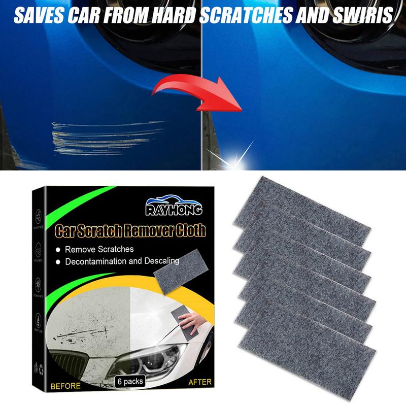 6 Packs Nano Magic Cloth for Car Paint Scratch Repair - Portable, Easy to Use
