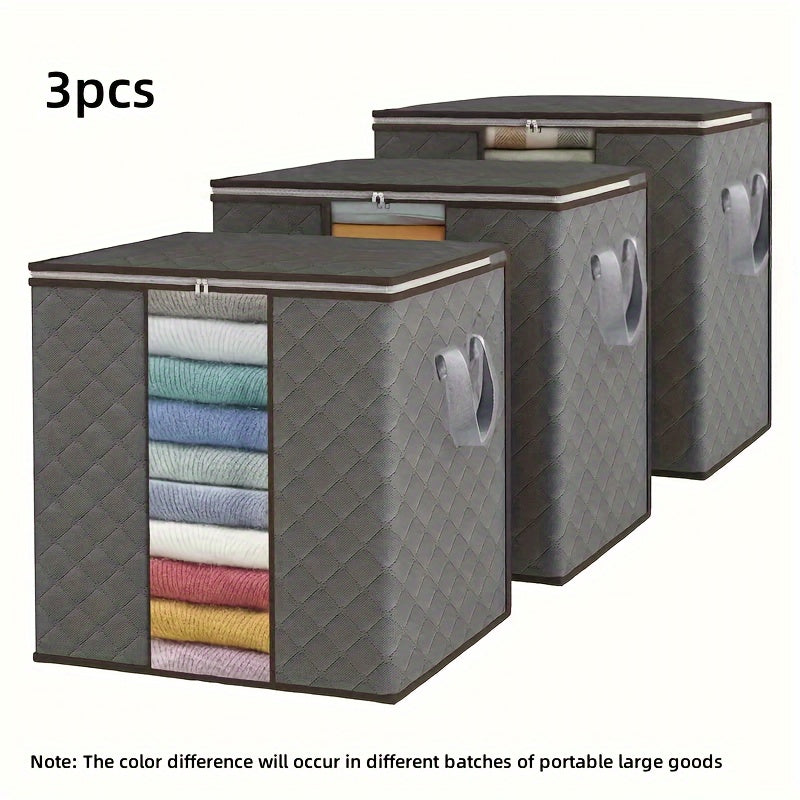 Large Foldable Cloth Storage Organizers with Grips for Bedroom Wardrobe and Student Living